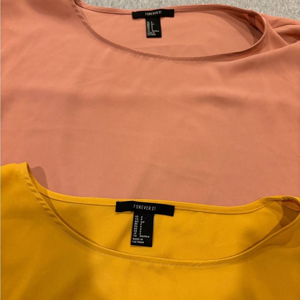 Pink & Yellow Forever 21 Blouse - Picture 3 of 3